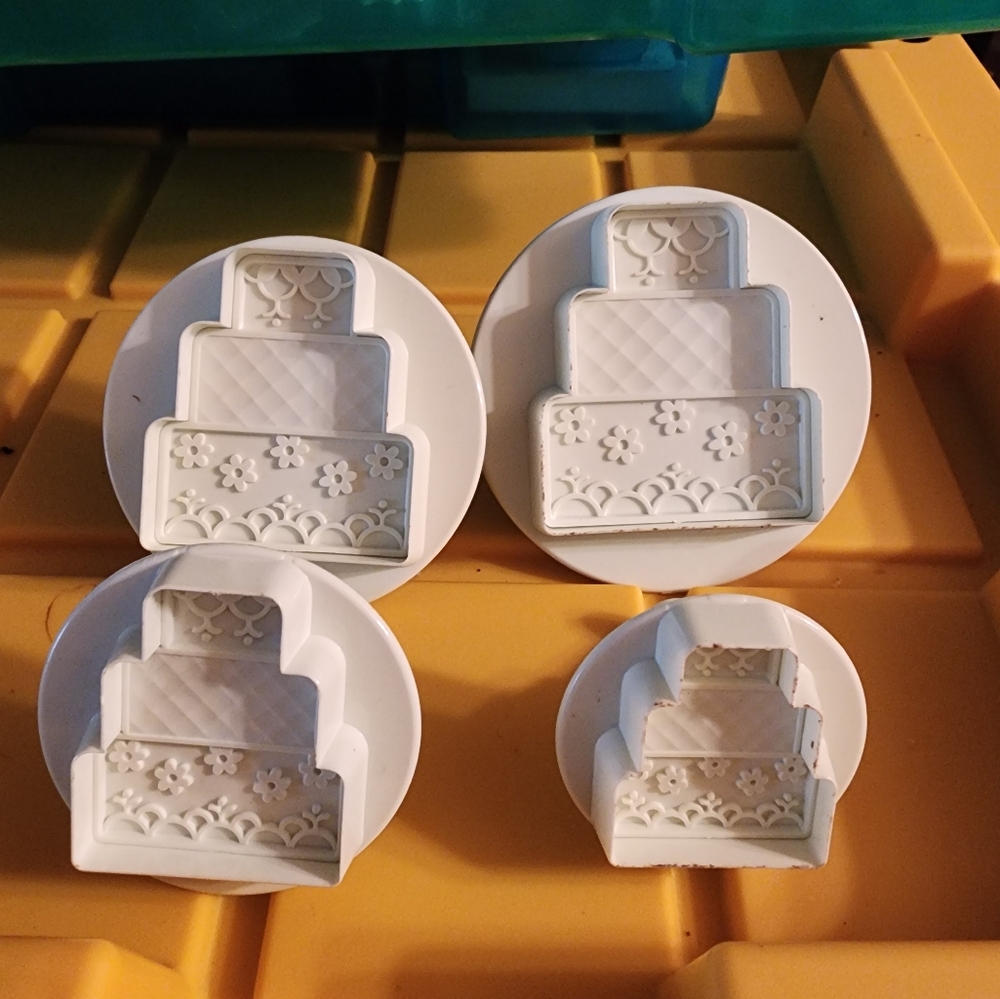 White Floral Patterned Cookie Cutters